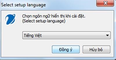 Chọn ngôn ngữ Tiếng Việt và bấm “Đồng ý”.