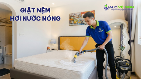 Hình 3: Giặt nệm hơi nước nóng Alo Vệ Sinh